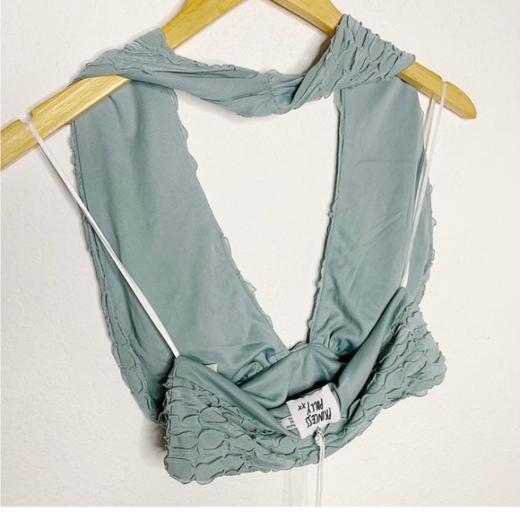 Blue Princess Polly Halter Crop Top - NWT - Picture 8 of 8